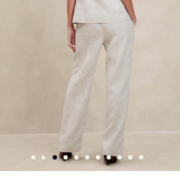 Banana Republic Palma Straight-Leg Linen Pant - Picture 2 of 8